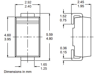 Technische Zeichnung - Nexperia ES1D-Gleichrichter mit superschneller Recovery